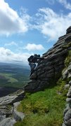 P1020748 * Scrambling on the Scurran of Lochterlandoch near the summit of Ben Rinnes * 2232 x 3968 * (4.14MB)