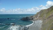 P1120430 * Vicarage Cliff, with Lundy just visible on the horizon * 3328 x 1872 * (2.93MB)