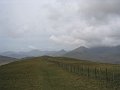 The west ridge of Moel Siabod, with Yr Aran in the centre, and Snowdon in the cloud behind Y Lliwedd