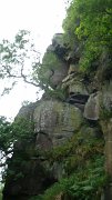 P1080822 * No 5 Buttress - Autobahn (VS 4c *) climbs from round the corner up to the overhang before swinging left to the arete