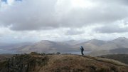 P1150486 * Looking towards our route from day 1, left to right Gairich, Sgurr an Fhuarain, Sgurr Mor * 3328 x 1872 * (2.48MB)