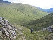 IMG_0811 * Ascending Bheinn Fhada.  Sgurr nan Ceathreamhnan is behind, with the previous control on the wide shoulder